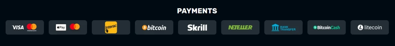 RocketPlay Australian payment methods and limits shown on the official payment section